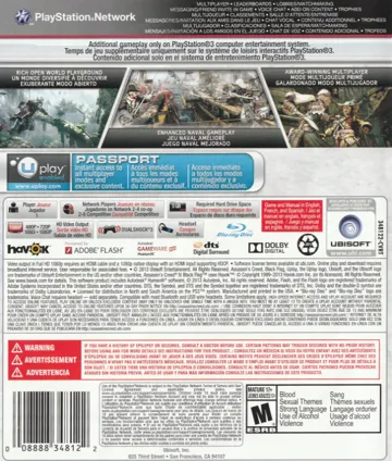 Assassin's Creed IV - Black Flag (USA) (v1.03) (Update) box cover back